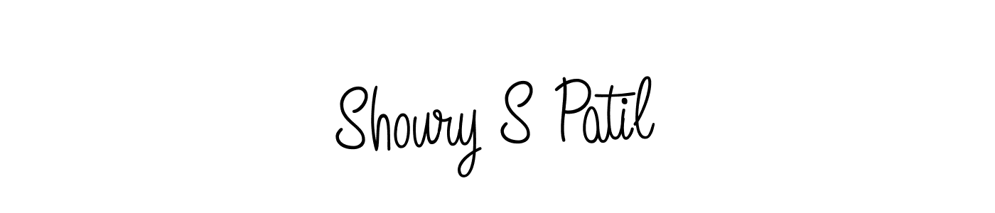 Create a beautiful signature design for name Shoury S Patil. With this signature (Angelique-Rose-font-FFP) fonts, you can make a handwritten signature for free. Shoury S Patil signature style 5 images and pictures png