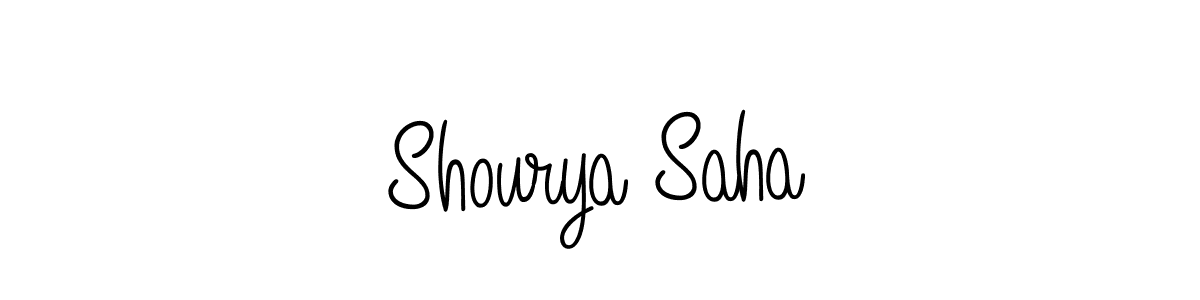 How to make Shourya Saha name signature. Use Angelique-Rose-font-FFP style for creating short signs online. This is the latest handwritten sign. Shourya Saha signature style 5 images and pictures png