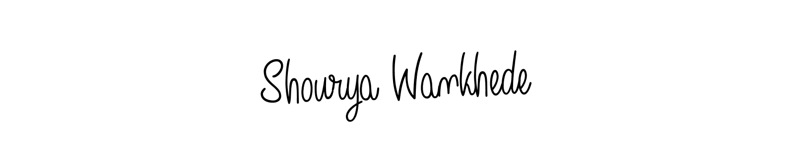 Make a beautiful signature design for name Shourya Wankhede. With this signature (Angelique-Rose-font-FFP) style, you can create a handwritten signature for free. Shourya Wankhede signature style 5 images and pictures png