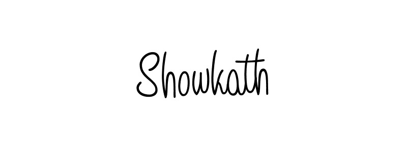 Make a beautiful signature design for name Showkath. With this signature (Angelique-Rose-font-FFP) style, you can create a handwritten signature for free. Showkath signature style 5 images and pictures png