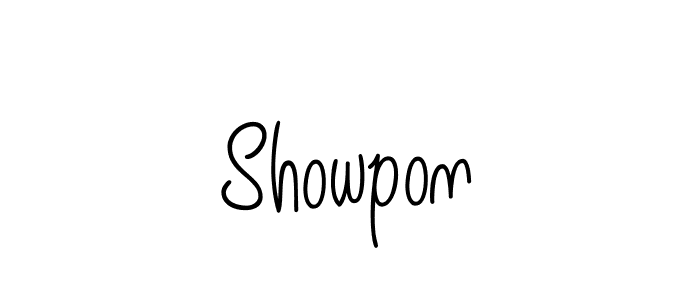 You should practise on your own different ways (Angelique-Rose-font-FFP) to write your name (Showpon) in signature. don't let someone else do it for you. Showpon signature style 5 images and pictures png