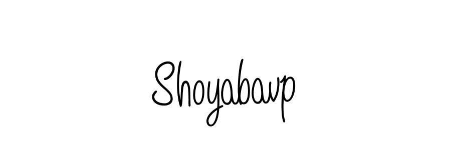 How to make Shoyabavp name signature. Use Angelique-Rose-font-FFP style for creating short signs online. This is the latest handwritten sign. Shoyabavp signature style 5 images and pictures png