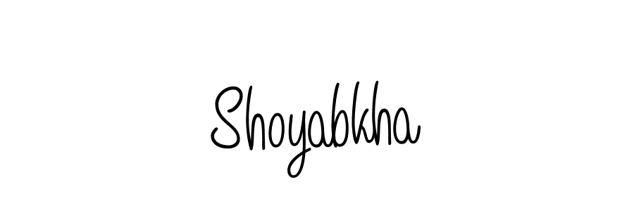 Shoyabkha stylish signature style. Best Handwritten Sign (Angelique-Rose-font-FFP) for my name. Handwritten Signature Collection Ideas for my name Shoyabkha. Shoyabkha signature style 5 images and pictures png