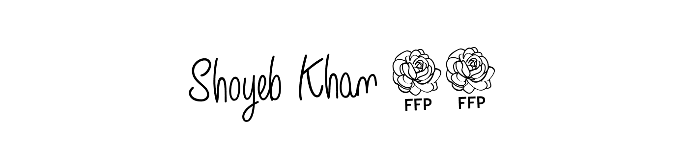 The best way (Angelique-Rose-font-FFP) to make a short signature is to pick only two or three words in your name. The name Shoyeb Khan 13 include a total of six letters. For converting this name. Shoyeb Khan 13 signature style 5 images and pictures png