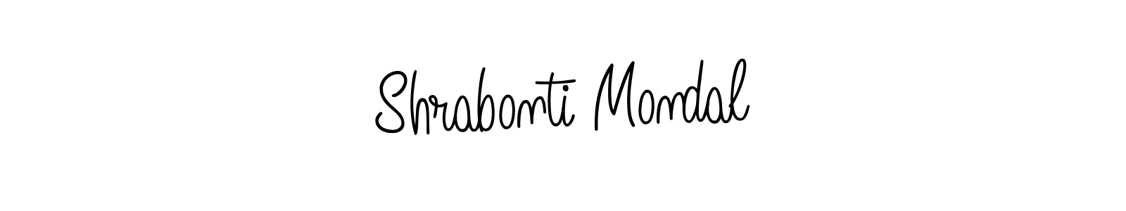 You should practise on your own different ways (Angelique-Rose-font-FFP) to write your name (Shrabonti Mondal) in signature. don't let someone else do it for you. Shrabonti Mondal signature style 5 images and pictures png