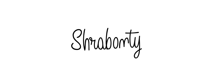 Make a beautiful signature design for name Shrabonty. With this signature (Angelique-Rose-font-FFP) style, you can create a handwritten signature for free. Shrabonty signature style 5 images and pictures png