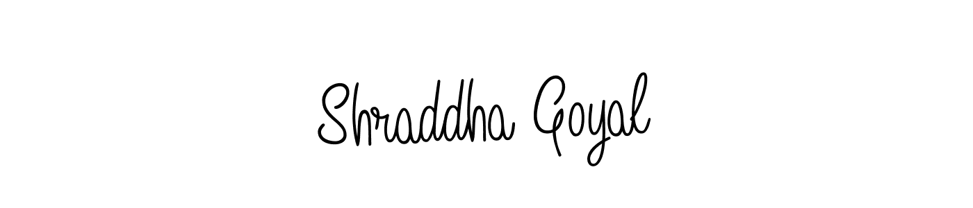 Use a signature maker to create a handwritten signature online. With this signature software, you can design (Angelique-Rose-font-FFP) your own signature for name Shraddha Goyal. Shraddha Goyal signature style 5 images and pictures png