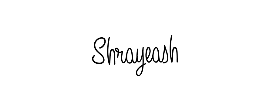 Use a signature maker to create a handwritten signature online. With this signature software, you can design (Angelique-Rose-font-FFP) your own signature for name Shrayeash. Shrayeash signature style 5 images and pictures png