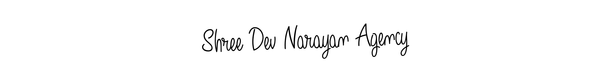 Make a beautiful signature design for name Shree Dev Narayan Agency. With this signature (Angelique-Rose-font-FFP) style, you can create a handwritten signature for free. Shree Dev Narayan Agency signature style 5 images and pictures png