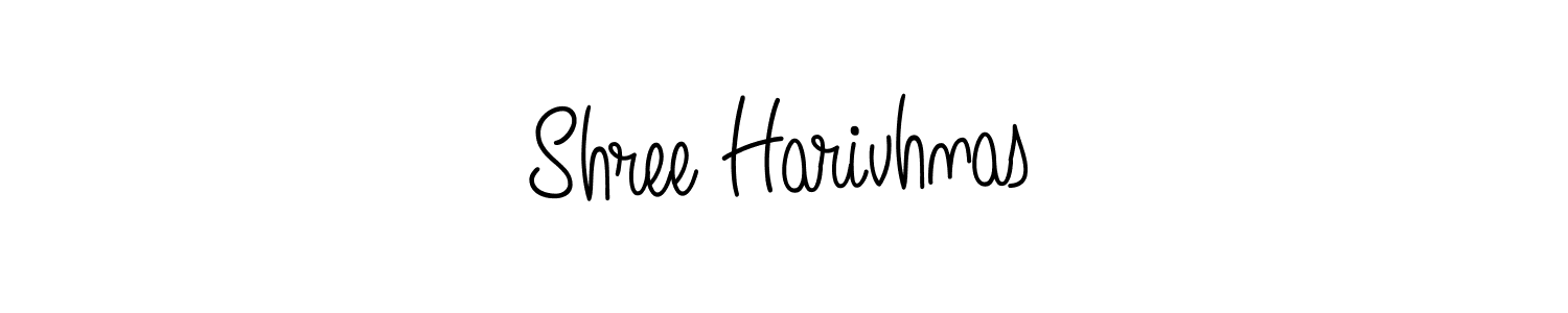 Use a signature maker to create a handwritten signature online. With this signature software, you can design (Angelique-Rose-font-FFP) your own signature for name Shree Harivhnas. Shree Harivhnas signature style 5 images and pictures png
