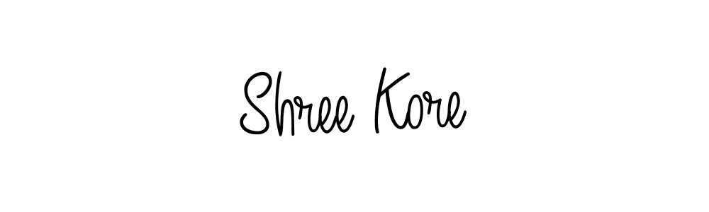 Also we have Shree Kore name is the best signature style. Create professional handwritten signature collection using Angelique-Rose-font-FFP autograph style. Shree Kore signature style 5 images and pictures png