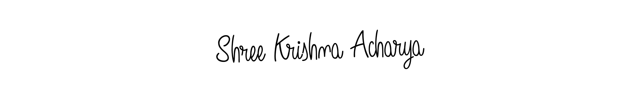 You should practise on your own different ways (Angelique-Rose-font-FFP) to write your name (Shree Krishna Acharya) in signature. don't let someone else do it for you. Shree Krishna Acharya signature style 5 images and pictures png