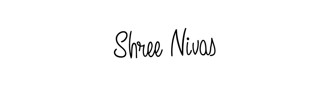 You should practise on your own different ways (Angelique-Rose-font-FFP) to write your name (Shree Nivas) in signature. don't let someone else do it for you. Shree Nivas signature style 5 images and pictures png
