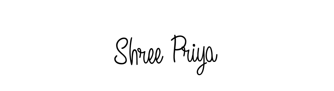 Design your own signature with our free online signature maker. With this signature software, you can create a handwritten (Angelique-Rose-font-FFP) signature for name Shree Priya. Shree Priya signature style 5 images and pictures png