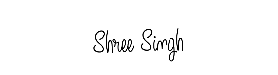 You should practise on your own different ways (Angelique-Rose-font-FFP) to write your name (Shree Singh) in signature. don't let someone else do it for you. Shree Singh signature style 5 images and pictures png