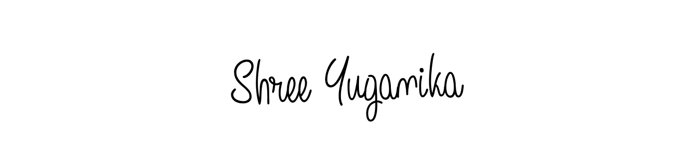 How to make Shree Yuganika signature? Angelique-Rose-font-FFP is a professional autograph style. Create handwritten signature for Shree Yuganika name. Shree Yuganika signature style 5 images and pictures png