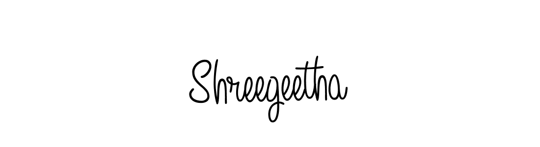 Make a beautiful signature design for name Shreegeetha. With this signature (Angelique-Rose-font-FFP) style, you can create a handwritten signature for free. Shreegeetha signature style 5 images and pictures png