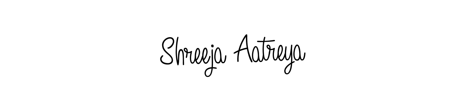 Angelique-Rose-font-FFP is a professional signature style that is perfect for those who want to add a touch of class to their signature. It is also a great choice for those who want to make their signature more unique. Get Shreeja Aatreya name to fancy signature for free. Shreeja Aatreya signature style 5 images and pictures png