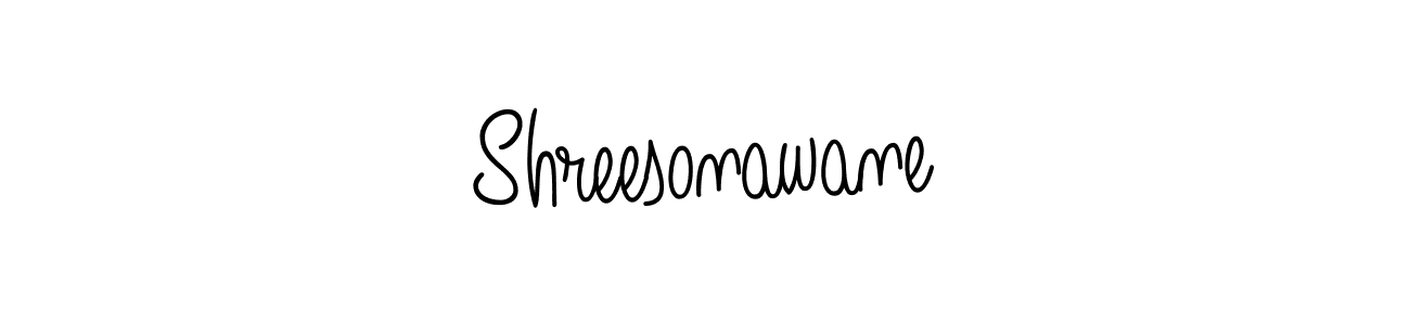 Use a signature maker to create a handwritten signature online. With this signature software, you can design (Angelique-Rose-font-FFP) your own signature for name Shreesonawane. Shreesonawane signature style 5 images and pictures png