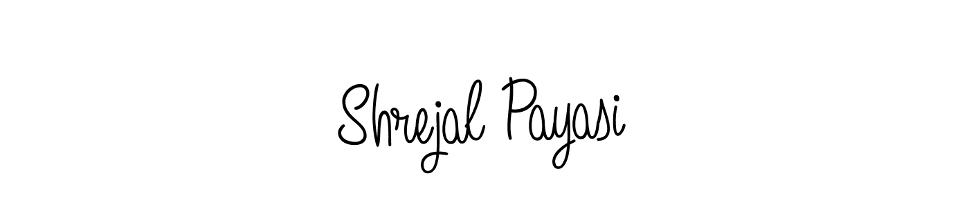 Shrejal Payasi stylish signature style. Best Handwritten Sign (Angelique-Rose-font-FFP) for my name. Handwritten Signature Collection Ideas for my name Shrejal Payasi. Shrejal Payasi signature style 5 images and pictures png