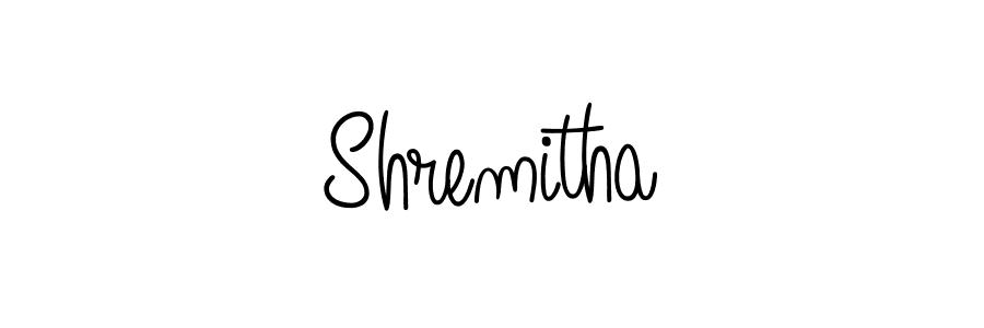 How to make Shremitha name signature. Use Angelique-Rose-font-FFP style for creating short signs online. This is the latest handwritten sign. Shremitha signature style 5 images and pictures png