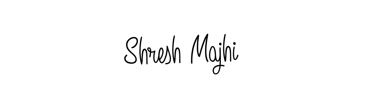 The best way (Angelique-Rose-font-FFP) to make a short signature is to pick only two or three words in your name. The name Shresh Majhi include a total of six letters. For converting this name. Shresh Majhi signature style 5 images and pictures png