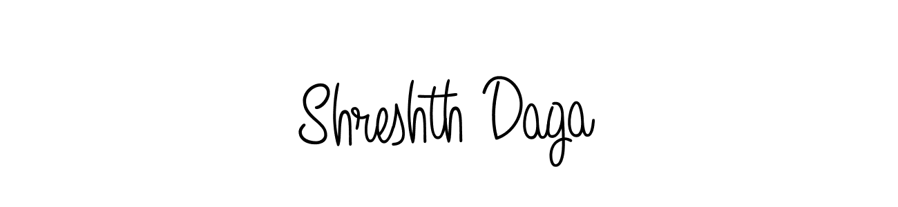 Use a signature maker to create a handwritten signature online. With this signature software, you can design (Angelique-Rose-font-FFP) your own signature for name Shreshth Daga. Shreshth Daga signature style 5 images and pictures png