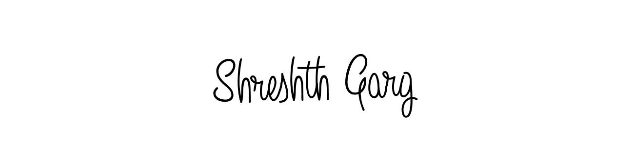 The best way (Angelique-Rose-font-FFP) to make a short signature is to pick only two or three words in your name. The name Shreshth Garg include a total of six letters. For converting this name. Shreshth Garg signature style 5 images and pictures png