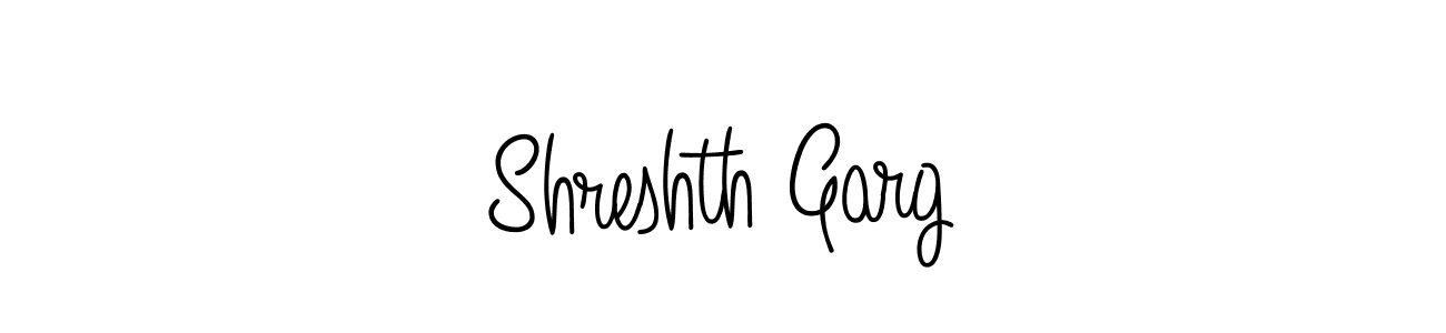 How to make Shreshth Garg name signature. Use Angelique-Rose-font-FFP style for creating short signs online. This is the latest handwritten sign. Shreshth Garg signature style 5 images and pictures png