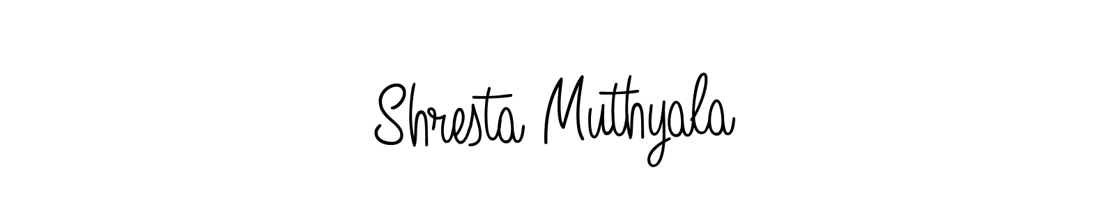 Make a short Shresta Muthyala signature style. Manage your documents anywhere anytime using Angelique-Rose-font-FFP. Create and add eSignatures, submit forms, share and send files easily. Shresta Muthyala signature style 5 images and pictures png