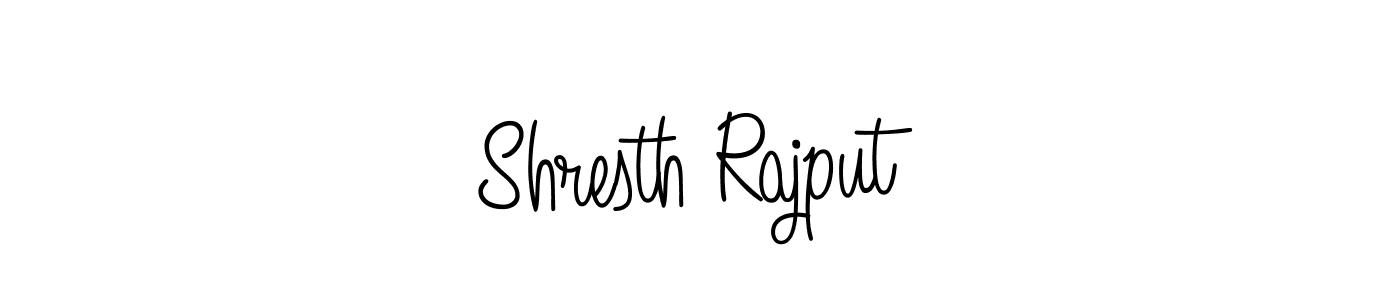 Make a beautiful signature design for name Shresth Rajput. With this signature (Angelique-Rose-font-FFP) style, you can create a handwritten signature for free. Shresth Rajput signature style 5 images and pictures png