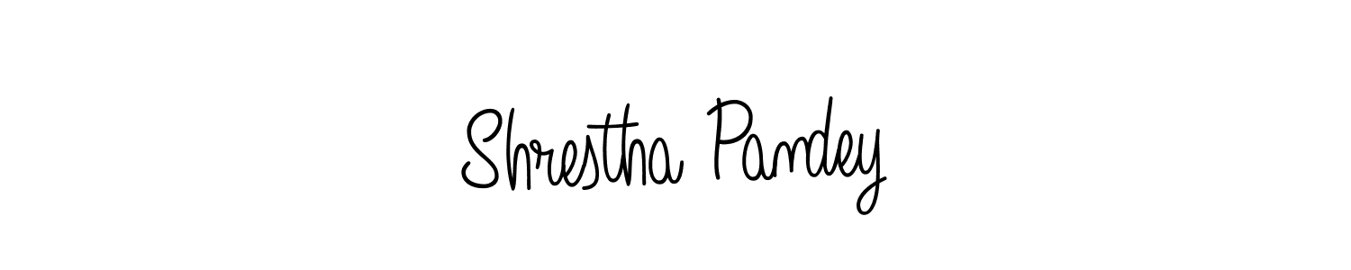 Make a beautiful signature design for name Shrestha Pandey. With this signature (Angelique-Rose-font-FFP) style, you can create a handwritten signature for free. Shrestha Pandey signature style 5 images and pictures png