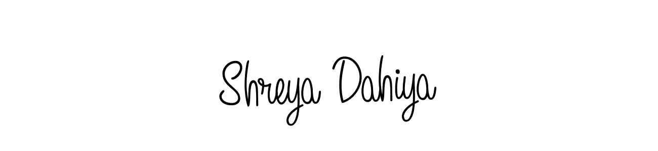 Also we have Shreya Dahiya name is the best signature style. Create professional handwritten signature collection using Angelique-Rose-font-FFP autograph style. Shreya Dahiya signature style 5 images and pictures png