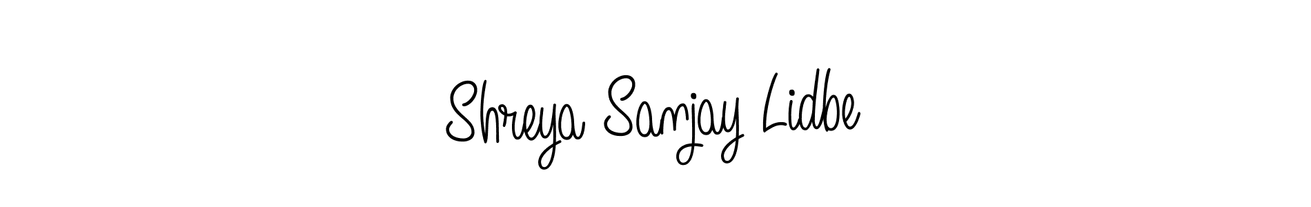 if you are searching for the best signature style for your name Shreya Sanjay Lidbe. so please give up your signature search. here we have designed multiple signature styles  using Angelique-Rose-font-FFP. Shreya Sanjay Lidbe signature style 5 images and pictures png