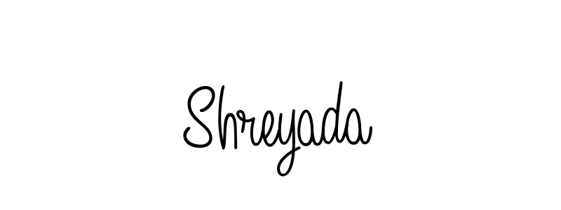 How to make Shreyada name signature. Use Angelique-Rose-font-FFP style for creating short signs online. This is the latest handwritten sign. Shreyada signature style 5 images and pictures png