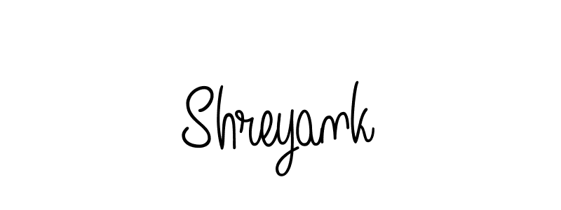 Use a signature maker to create a handwritten signature online. With this signature software, you can design (Angelique-Rose-font-FFP) your own signature for name Shreyank. Shreyank signature style 5 images and pictures png