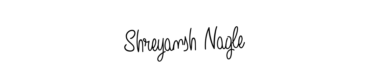 How to make Shreyansh Nagle name signature. Use Angelique-Rose-font-FFP style for creating short signs online. This is the latest handwritten sign. Shreyansh Nagle signature style 5 images and pictures png