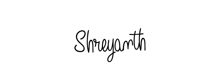 How to make Shreyanth name signature. Use Angelique-Rose-font-FFP style for creating short signs online. This is the latest handwritten sign. Shreyanth signature style 5 images and pictures png