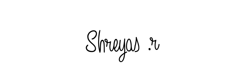 Shreyas .r stylish signature style. Best Handwritten Sign (Angelique-Rose-font-FFP) for my name. Handwritten Signature Collection Ideas for my name Shreyas .r. Shreyas .r signature style 5 images and pictures png