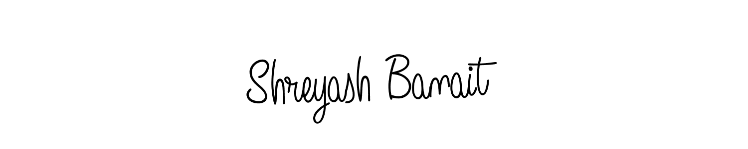 The best way (Angelique-Rose-font-FFP) to make a short signature is to pick only two or three words in your name. The name Shreyash Banait include a total of six letters. For converting this name. Shreyash Banait signature style 5 images and pictures png