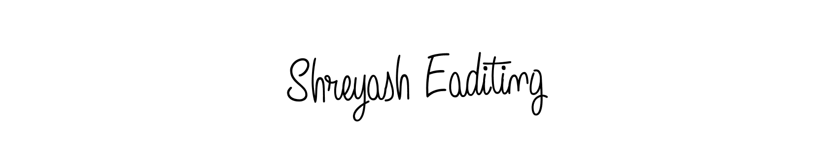 Create a beautiful signature design for name Shreyash Eaditing. With this signature (Angelique-Rose-font-FFP) fonts, you can make a handwritten signature for free. Shreyash Eaditing signature style 5 images and pictures png