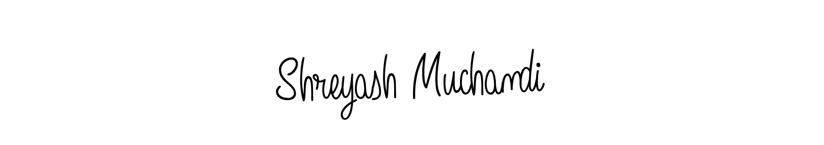 How to make Shreyash Muchandi name signature. Use Angelique-Rose-font-FFP style for creating short signs online. This is the latest handwritten sign. Shreyash Muchandi signature style 5 images and pictures png