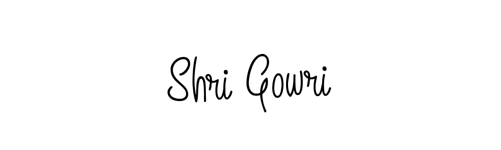 How to make Shri Gowri name signature. Use Angelique-Rose-font-FFP style for creating short signs online. This is the latest handwritten sign. Shri Gowri signature style 5 images and pictures png