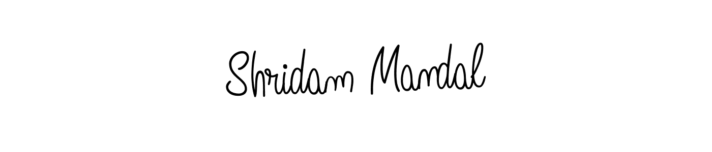 Use a signature maker to create a handwritten signature online. With this signature software, you can design (Angelique-Rose-font-FFP) your own signature for name Shridam Mandal. Shridam Mandal signature style 5 images and pictures png