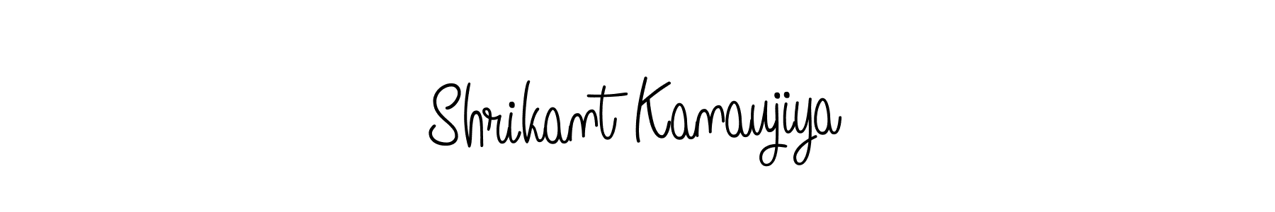 Create a beautiful signature design for name Shrikant Kanaujiya. With this signature (Angelique-Rose-font-FFP) fonts, you can make a handwritten signature for free. Shrikant Kanaujiya signature style 5 images and pictures png