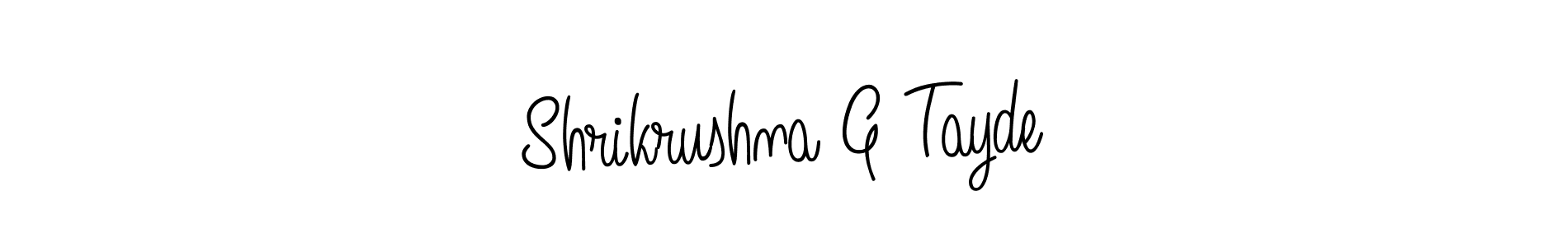 How to make Shrikrushna G Tayde signature? Angelique-Rose-font-FFP is a professional autograph style. Create handwritten signature for Shrikrushna G Tayde name. Shrikrushna G Tayde signature style 5 images and pictures png