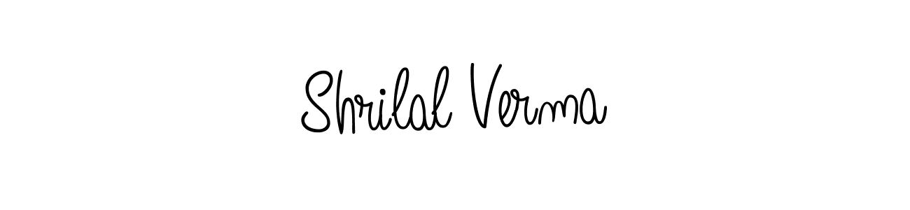 You should practise on your own different ways (Angelique-Rose-font-FFP) to write your name (Shrilal Verma) in signature. don't let someone else do it for you. Shrilal Verma signature style 5 images and pictures png