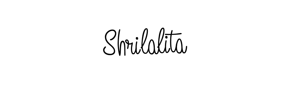 How to make Shrilalita name signature. Use Angelique-Rose-font-FFP style for creating short signs online. This is the latest handwritten sign. Shrilalita signature style 5 images and pictures png