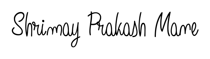 An effortless, minimalist signature concept for Shrimay Prakash Mane using Angelique-Rose-font-FFP design. Clean lines that look great on any document. Shrimay Prakash Mane signature style 5 images and pictures png