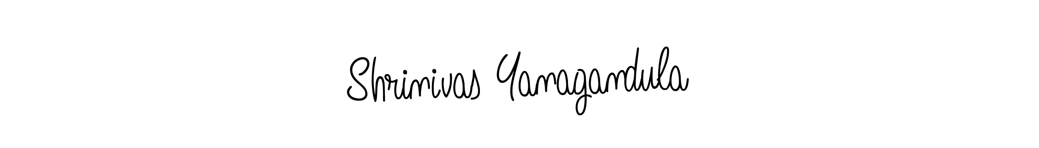 Make a beautiful signature design for name Shrinivas Yanagandula. With this signature (Angelique-Rose-font-FFP) style, you can create a handwritten signature for free. Shrinivas Yanagandula signature style 5 images and pictures png